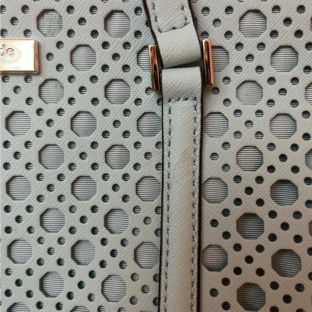 Kate Spade Grace Blue Satchel Newbury Lane Small Rachelle Crossbody with Cutouts - Picture 7 of 14